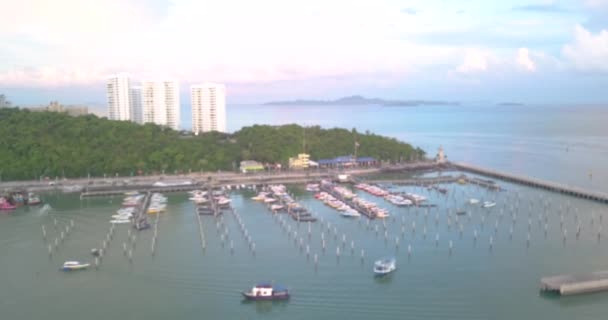 Thailand Pattaya Marina Bali Hai Pier — Stockvideo