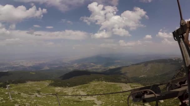 Verlaten Skilift Bulgarije — Stockvideo
