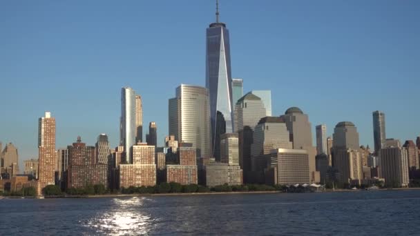 Ciudad Nueva York World Trade Centre Skyline — Vídeo de stock