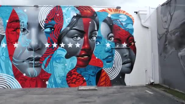 Wynwood Walls Skapades Den Berömda Samhället Revitalizer Och Placemaker Den — Stockvideo