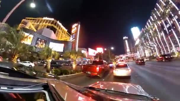 Hyperlapse Time Lapse Sitghts Driving Las Vegas Strip — Stock video