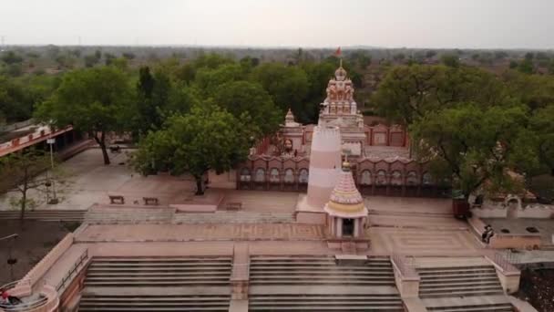 Arial Imagens Templo Indiano Hindu Qualidade Pode Ser Usado Para — Vídeo de Stock