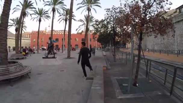Awesome Parkour Jump Day Time Footage — Stock Video