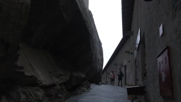 Utsikt Över Promenaden Aosta — Stockvideo
