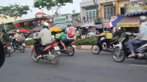 Chi Minh City Vietnam Června 2018 Doprava Vietnamu Oknem Automobilového — Stock video