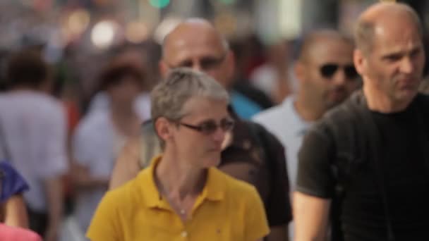 Stockholm Downtown Walking Street Přeplněné Ulici Cestovní Ruch Švédsku — Stock video