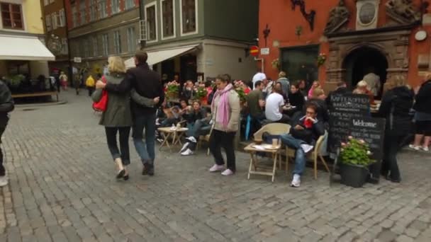 Wandelen Door Stockholm Scenic Old Town Met Een Steadicam — Stockvideo