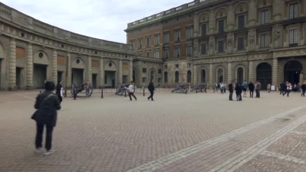 Guarda Real Palácio Estocolmo Plantão — Vídeo de Stock