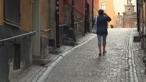 斯德哥尔摩的风景秀丽的古城充满了文化和美妙的建筑 — 图库视频影像