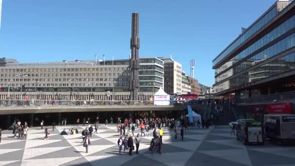 Sergels Torg Centro Estocolmo — Vídeos de Stock