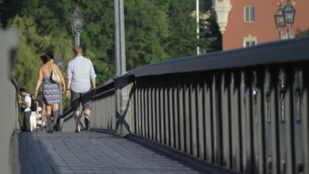 Stockholm Prachtige Waterwegen Die Door Stad Lopen — Stockvideo