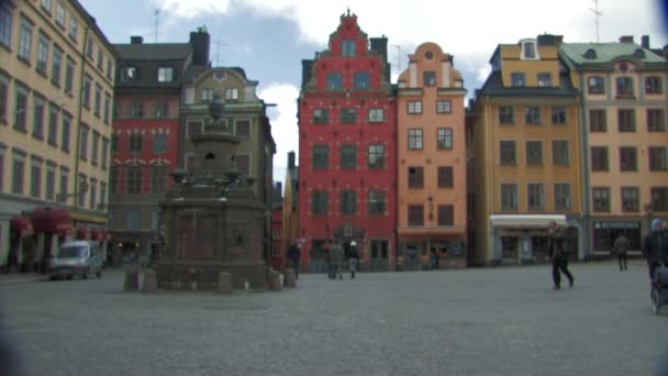 Staré Město Pobřeží Stockholmu — Stock video