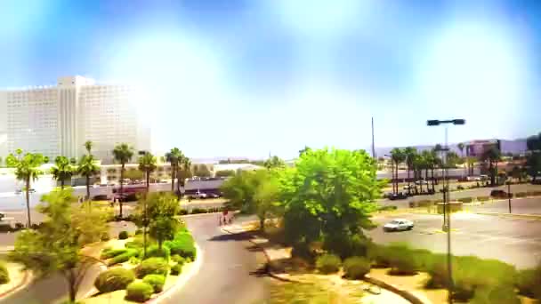 Гиперлапс Поездки Поезде Одном Поездов Лас Вегасе Невада — стоковое видео