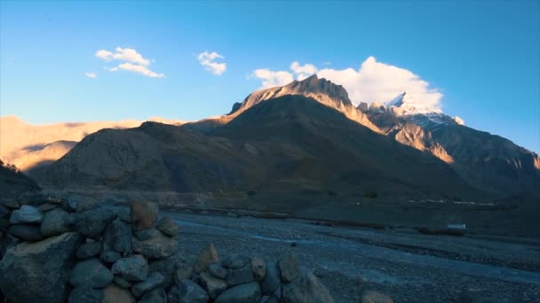 Vale Spiti Frio Deserto Montanha Vale Localizado Alto Das Montanhas — Vídeo de Stock