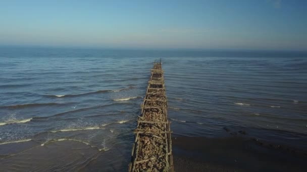 Lituânia Sventoji Mar Báltico — Vídeo de Stock