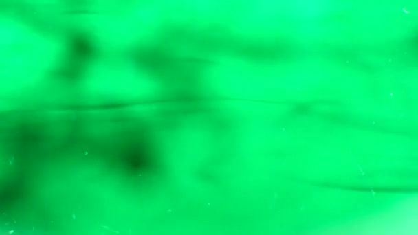 Smokey Gotas Tinta Verde Girando Torno Água Loop — Vídeo de Stock