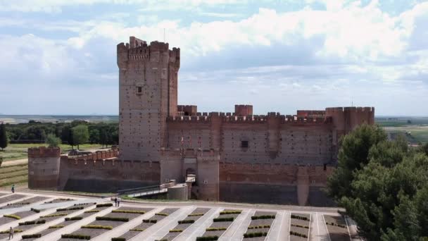 Das Schloss Von Mota Oder Castillo Mota — Stockvideo