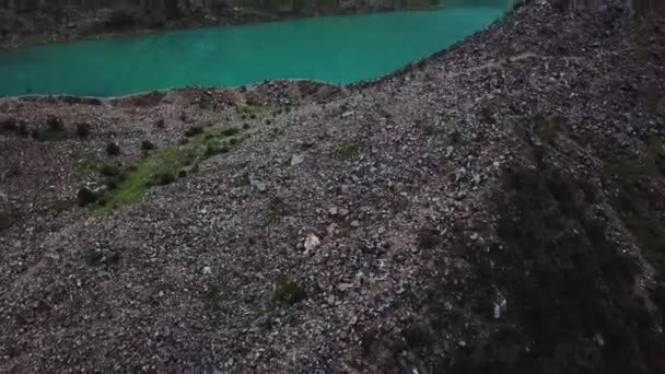 Una Perspectiva Aérea Del Lago Humantay Perú — Vídeos de Stock