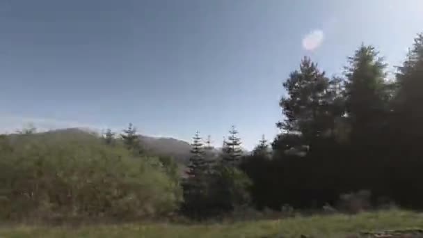 スコティッシュ ハイランド での車の運転からの眺め — ストック動画