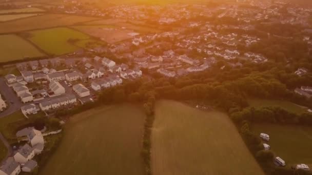 Cornish Summer Sunset Sobre North Cornwall — Vídeos de Stock