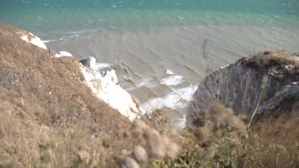 Birleşik Krallık Temmuz 2018 Beachy Head Deki Uçurumun Kenarına Bakarken — Stok video