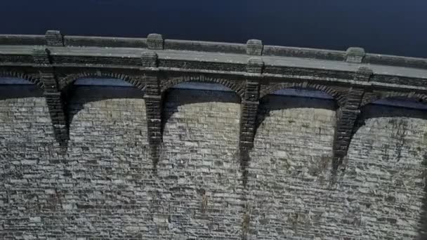 Puente Pared Presa Del Valle Elan — Vídeo de stock