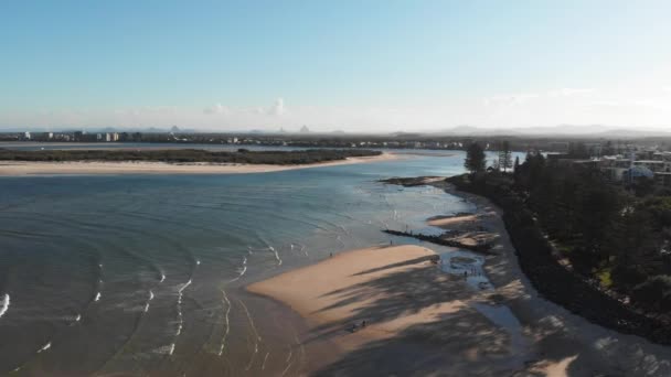 Strand Und Glashausberge Pumicestone Passage Queensland Australien — Stockvideo