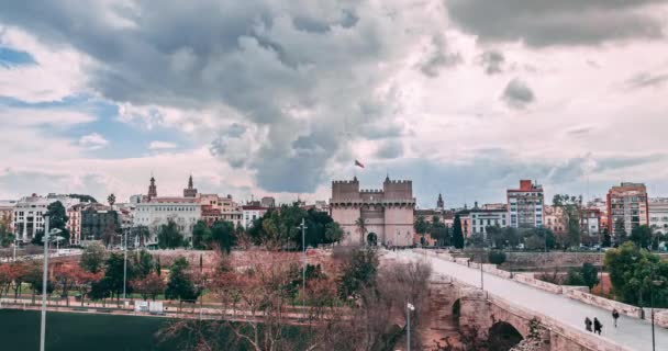 Plazos Valencia España — Vídeo de stock