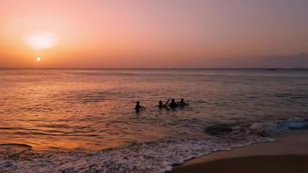 Günbatımı Sosua Plajı Dominik Cumhuriyeti — Stok video