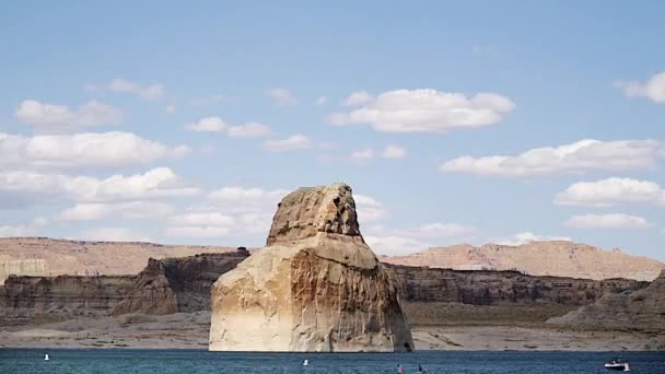 Ein Erstaunlicher Zeitraffer Der Die Könner Und Felsformation Lake Powell — Stockvideo