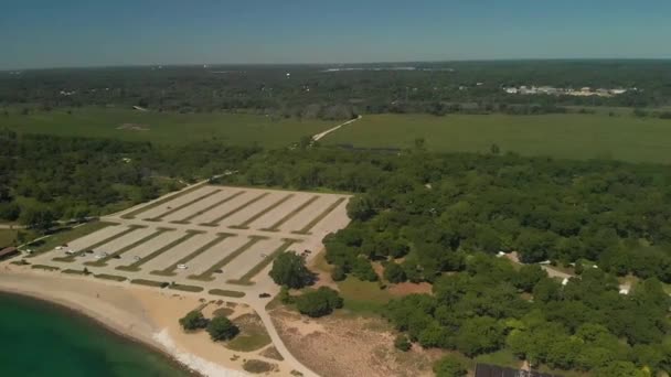 Zion State Park Illinois Lake Michigan — Stock Video