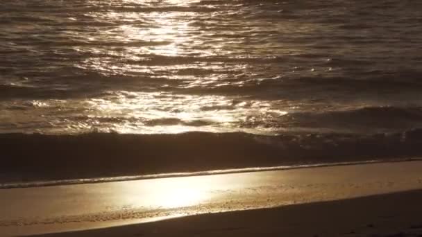 Fale Rozbijają Się Zachodzie Słońca Zachód Słońca Nad Oceanem Perth — Wideo stockowe