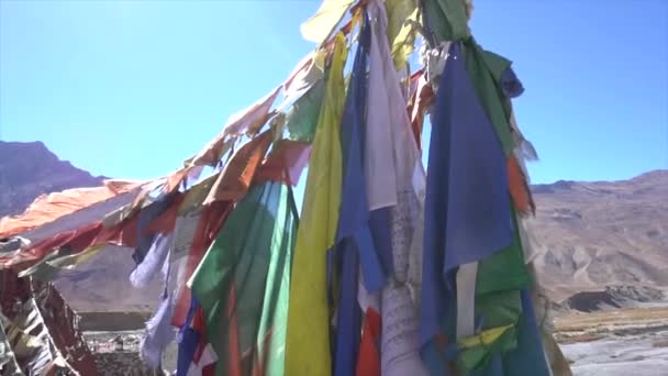 Spiti Valley Studené Pouštní Horské Údolí Nachází Vysoko Pohoří Himalája — Stock video