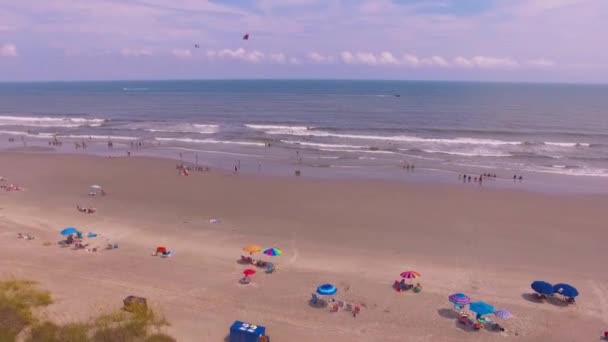 Imágenes Aviones Tripulados Volando Sobre North Myrtle Beach — Vídeos de Stock