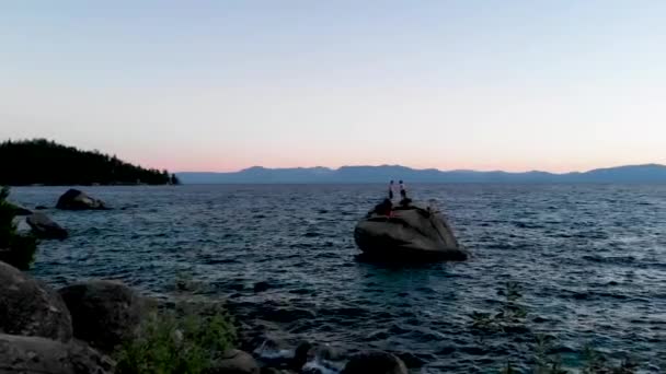 Lago Tahoe California Drone Video Durante Verano — Vídeos de Stock