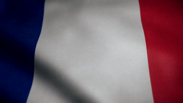 Bandera Francia Cámara Lenta Ondeando Animación Bucle Ideal Para Eventos — Vídeos de Stock