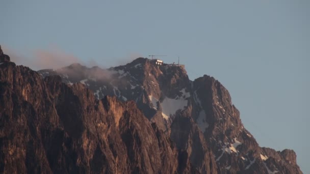 Una Vista Zugspitze Alpes Gamrisch Partenkirchen — Vídeos de Stock