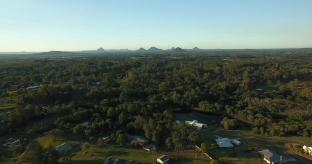Yavaş Hareket Eden Hava Görüntüsü Öğleden Sonra Geç Saatlerde Queensland — Stok video