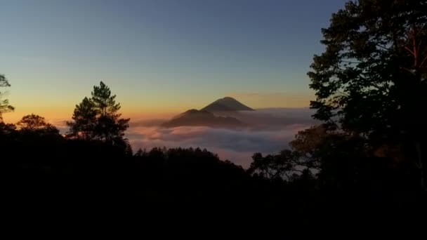 Bella Vista Monte Mattina Kintamani — Video Stock