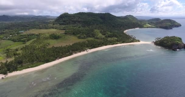 Cinematic Aerial Footage Flying Beautiful Ocean Giving Amazing Wide Shot — Stock Video
