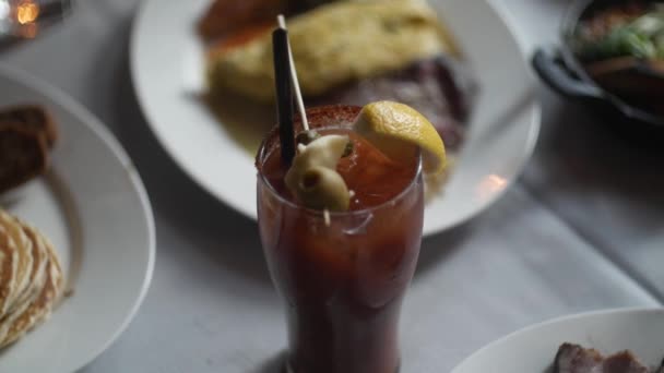 Una Maria Sanguinaria Brunch — Video Stock