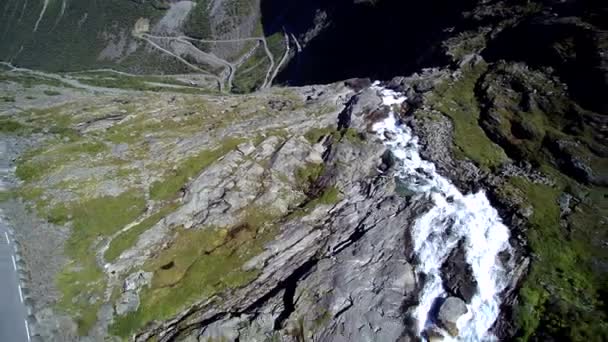 Vista Aérea Trollstigen Noruega — Vídeo de Stock