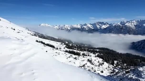 Berge Oberstdorf Bei Tag — Stockvideo