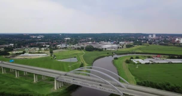 ドイツの都市の橋 — ストック動画