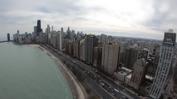 Time Lapse Lakeshore Drive Rush Hour — Stock Video