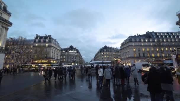 Gruppi Turisti Visitano Teatro Dell Opera Old Garnier Parigi Nelle — Video Stock