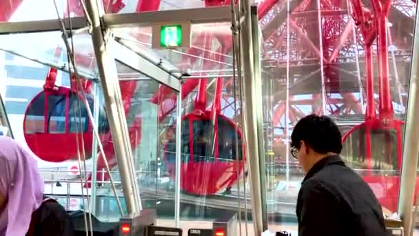 Hep Five Mall Shopping Und Riesenrad — Stockvideo