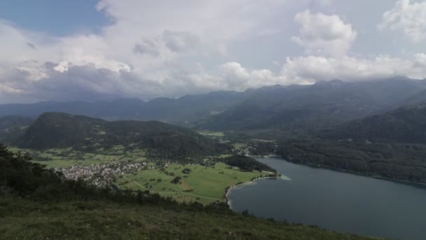 Timelapse Sec Long Looking Lake Slovenia — Stock video