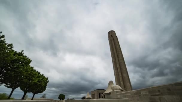 Lasso Temporale Nubi Temporalesche Che Rovesciano Sul Museo Nazionale Della — Video Stock