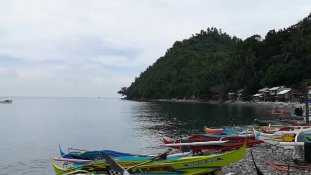 Stranden Som Har Varit Levande Den Lokala Zamboanga — Stockvideo